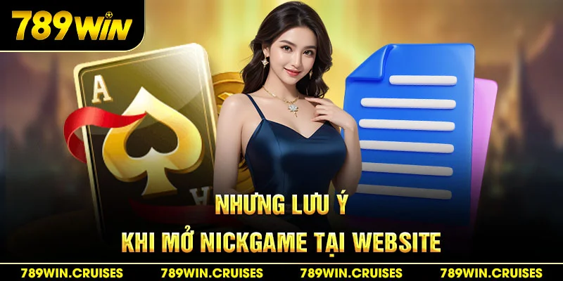 Những lưu ý khi mở nickgame tại website